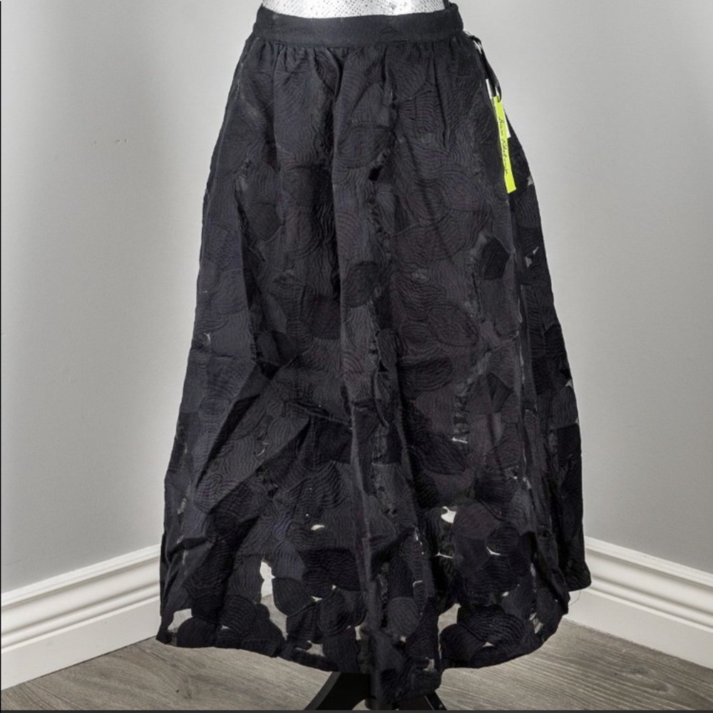 NWT Sam Edeleman black skirt with sheer inset - 12